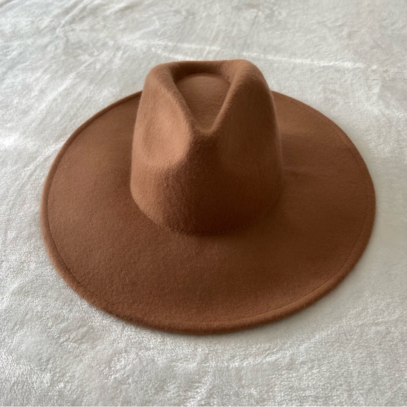 Fame 100% Wool Madison Tan/Brown Fedora Hat - Picture 2 of 10